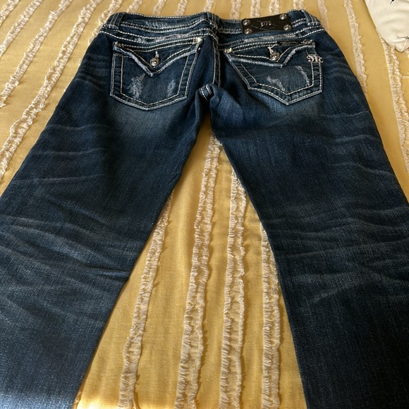 Miss Me Skinny Jeans w/ Rhinestone Embellishments - Picture 10 of 16